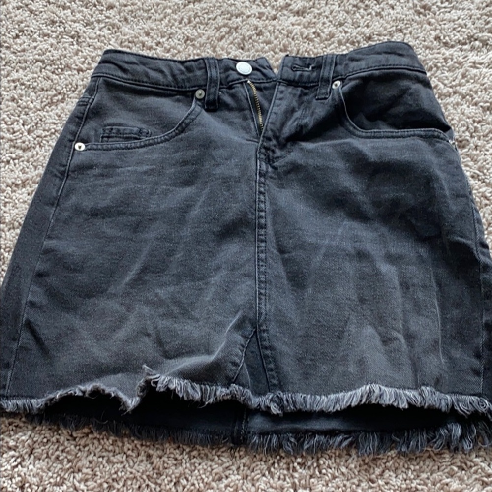 Black jean skirt